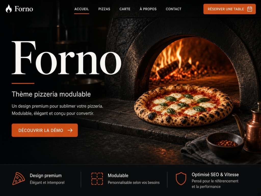 Forno — Thème pizzeria / restaurant